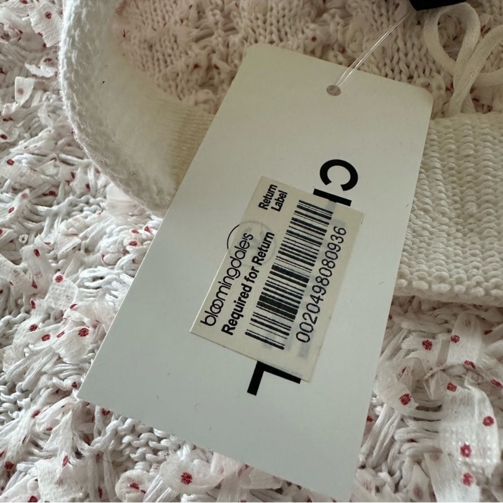 Chanel NWT Authentic Bloomingdale's Cream Skirt Sz 40 cream w red tiny dots - Picture 4 of 14